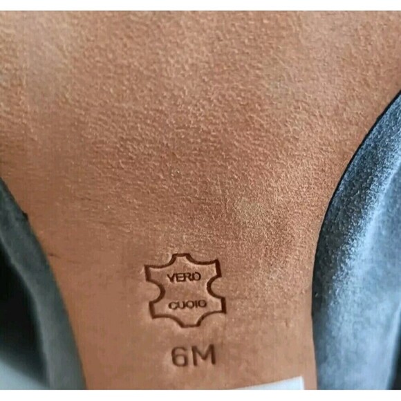 Michael Kors Knee High Boots Size 6 Leather Suede Pull On Cone High Heel Gray - Picture 12 of 14